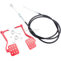 Go Kart Brake Throttle Pedals with 71 inch Go Kart Throttle Cable Kit for Go Kart Cart Predator 212cc 196cc 6.5hp 5.5hp Go Kart Azusa Fun Kart Radio Flyer cart Drift Trike Road Rocket - Red