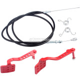 Go Kart Brake Throttle Pedals with 71 inch Go Kart Throttle Cable Kit for Go Kart Cart Predator 212cc 196cc 6.5hp 5.5hp Go Kart Azusa Fun Kart Radio Flyer cart Drift Trike Road Rocket - Red