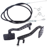 Go Kart Brake Throttle Pedals with 71 inch Go Kart Throttle Cable Kit for Go Kart Cart Predator 212cc 196cc 6.5hp 5.5hp Go Kart Azusa Fun Kart Radio Flyer cart Drift Trike Road Rocket - Black