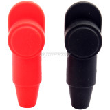 2Pcs Car Battery Terminal Boots Insulating Covers PVC Cable Lug Protector Cap Marine Rubber Battery Stud Protector Replacement