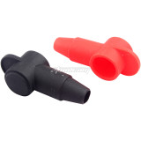 2Pcs Car Battery Terminal Boots Insulating Covers PVC Cable Lug Protector Cap Marine Rubber Battery Stud Protector Replacement