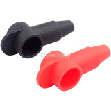 2Pcs Car Battery Terminal Boots Insulating Covers PVC Cable Lug Protector Cap Marine Rubber Battery Stud Protector Replacement