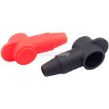 2Pcs Car Battery Terminal Boots Insulating Covers PVC Cable Lug Protector Cap Marine Rubber Battery Stud Protector Replacement