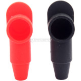 2Pcs Car Battery Terminal Boots Insulating Covers PVC Cable Lug Protector Cap Marine Rubber Battery Stud Protector Replacement