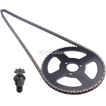 M10 25H 7T Tooth Front Drive Sprocket + 68T 26mm Rear Chain Sprocket + 25H Sprocket Chain 136 Links For 47cc 49cc 2 Stroke Mini Moto Pocket Bike ATV Quad 4 Wheeler Go Kart Scooter