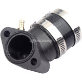 Carburetor Intake Manifold for GY6 125cc 150cc Engine Scooter Moped ATV Go Kart 4 Wheel Motorcycle - Black