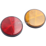 6mm Round Front Fork Reflector Safe Running at Night for Motorcycle Pit Dirt Bike ATV 4Wheel Gokart GY6 Scooter Round Shape