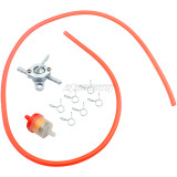 6mm 1M Inline Gas Petrol Gasoline Liquid Fuel Oil Filter Pipe Hose Line With 4 Clips Petrol Fuel Tank Tap On-Off Switch for Dirt Pit Bike ATV 4 Wheel Quad Scooter Moped Motorcycle Universal - RED