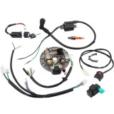 Wiring Harness Loom Solenoid Coil Regulator CDI Ignition Switch Keys Lock For 50-110cc ATV Quad Dirt Pit Bike Motorcycle Parts