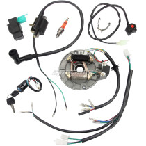 Wiring Harness Loom Solenoid Coil Regulator CDI Ignition Switch Keys Lock For 50-110cc ATV Quad Dirt Pit Bike Motorcycle Parts