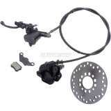 Left Hydraulic Brake Master Cylinder Caliper With Brake Pad 160mm Brake Disc Disk Replacement For Chinese 50cc 70cc 90cc 110cc 125cc 150cc Taotao Sunl ATV Quad 4 Wheel Motorcycle