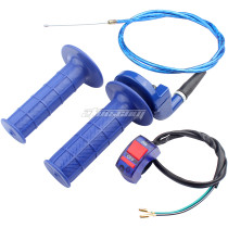 Blue 22MM Twist Throttle Accelerator Handle Set with Kill Switch For 50cc 110cc 150cc 250cc Mini Bike ATV Quad Pit Dirt Bike Motorcycle