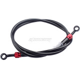 1.2M 28° Brake Hose Dirt Bike Braided Steel Hydraulic Reinforce Brake Line Clutch Oil Tube Pipe For Scooter AN3 Quad ATV 4 Wheeler Buggy Go Kart Dirt Pit Bike UTV Motorcycle Universal