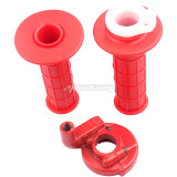 Red Throttle Twist Grip Set W/cable Aluminum Housing Holder For 50cc-250cc CRF XR BBR TTR KLX Predator 212cc Coleman CT100U MB200 Dirt Pit Bike Quad ATV Buggy 4 Wheel Motorcycle