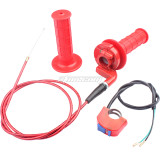 RED 22MM Twist Throttle Accelerator Handle Set with Kill Switch For 50cc 110cc 150cc 250cc Mini Bike ATV Quad Pit Dirt Bike Motorcycle