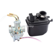 Carburetor CARB With Air Filter Cleaner Box Housing Assembly W/Clamp For Yamaha PW50 QT 50 Yzinger Y-Zinger 1981-2023 Minibike Motocross Dirt Bike