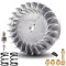 Aluminum Flywheel 10krpm and F6TC Spark Plug for Predator 212cc 200cc 224cc Non Hemi Ghost 196cc Engine Coleman Mini Bike CT200U BT200X CT200U-EX GX160 GX200 6.5HP Minibike Performance Parts