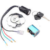 4 Wire Ignition Switch fuel tank Cap Seat Lock Key Kits For Honda CG125 CG 125cc 150cc ZJ125 ZJ150 Motorcycle