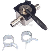 Fuels Line Shut-Off Valve Petcock Metal Gas Cutoff 1/4inch Heavy Duty Mower Tool In-line Steel 07-403 48568