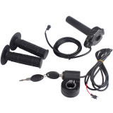 Carbon Fiber Electric Throttle Turn Grip Handlebar Accelerated Handle Throttle with Key Ignition for Ridstar For Ridstar Q20 Surron Throttle Ebike Electric Dirt Bike Scooter Mountain Bike