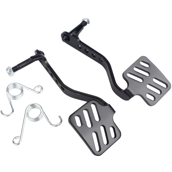 NEW Pedal Kit Brake Throttle Pedal for 196cc 212cc 6.5hp Road Rocket Azusa Fun Kart Carter Radio Flyer Go Kart Cart Racing Drift Trike Vintage Type - Black