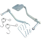 NEW Pedal Kit Brake Throttle Pedal for 196cc 212cc 6.5hp Road Rocket Azusa Fun Kart Carter Radio Flyer Go Kart Cart Racing Drift Trike Vintage Type - Silver