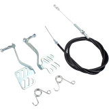 NEW Go Kart Brake Throttle Pedals with 71 inch Go Kart Throttle Cable Kit for Go Kart Cart Predator 212cc 196cc 6.5hp 5.5hp Go Kart Azusa Fun Kart Radio Flyer cart Drift Trike Road Rocket - Silver