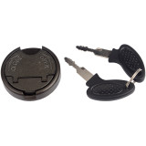 Gas Tank Cap Lock With Keys For GY6 49cc-180cc engine Scooter Moped ATV Dune Buggy Go Kart Dirt Pit Bike - Black