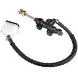 Rear Foot Brake Master Cylinder Pump With Reservoir For Chinese Pit Dirt Bike ATV Quad 4 Wheeler 50cc -250cc Universal - Black