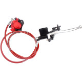 Rear Brake Master Cylinder With Caliper For ATV Quad 50CC 70CC 90CC 110CC 125CC 4 Wheel Motorcycle Parts - Red