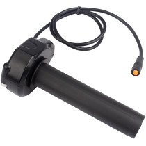 7/8  22mm Handlebar Full Twist Throttle for Super 73 RX/R/S2/ZX, Ebike Throttle 3Pin Grip Kit, 12V-72V Plug and Play for Bafang Mid Drive Kit BBS01B BBS02B BBSHD