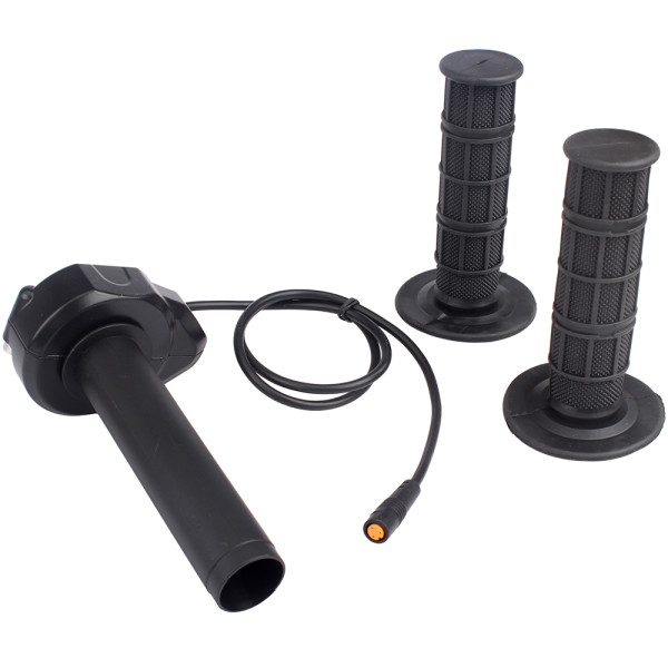 7/8in 22mm Handlebar Full Twist Throttle for Super 73 RX/R/S2/ZX, Ebike Throttle 3Pin Grip Kit, 12V-72V Plug and Play for Bafang Mid Drive Kit BBS01B BBS02B BBSHD