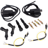 Dual Output Motorcycle Ignition Coil Set with Spark Plug Caps Compatible with Kawasaki KZ650 KZ900 KZ1000 Z1 Suzuki GS550 GS750 GS850 GS1000