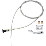 Universal Choke Cable 63 inch Inner 60 inch Conduit Push Pull Control cable with Heavy Duty Outer Sheath Silver for 237 Rotary 703971 290831