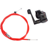7/8in 22mm Metal Thumb Throttle Cable Accelerator Handle Assembly For Chinese 50cc 70cc 90cc 110cc 125cc 250cc ATV Quad Go Kart - RED