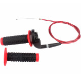 Twist Handlebar Grips With Throttle Cable For 50cc-250cc CRF XR BBR TTR KLX Predator 212cc Coleman CT100U MB200 Dirt Pit Bike Quad ATV Buggy 4 Wheel Motorcycle - RED
