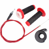 Twist Handlebar Grips With Throttle Cable For 50cc-250cc CRF XR BBR TTR KLX Predator 212cc Coleman CT100U MB200 Dirt Pit Bike Quad ATV Buggy 4 Wheel Motorcycle - RED
