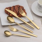Berglander 20-Piece shiny Gold Plated Stainless Steel Flatware Set, Service for 4