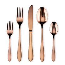 20 Piece Rose Gold Plated  Flatware Set Service for 4 (Shiny copper)