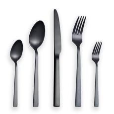 30-Piece Matt Black cutlery set  service for 6 people