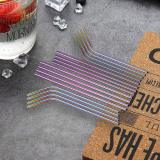 Reusable Colorful Drinking Straws Straight and Bent Metal Straws with Brushes Set of 18