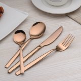 24 Piece  Rose Gold Plated Stainless Steel Cutlery Set, Service for 6