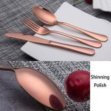 24 Piece Rose Gold Plated Cutlery Set Service for 6