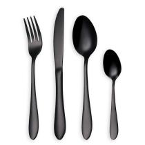 24 Pieces Black Cutlery/Flatware Set,Service for 6 Person