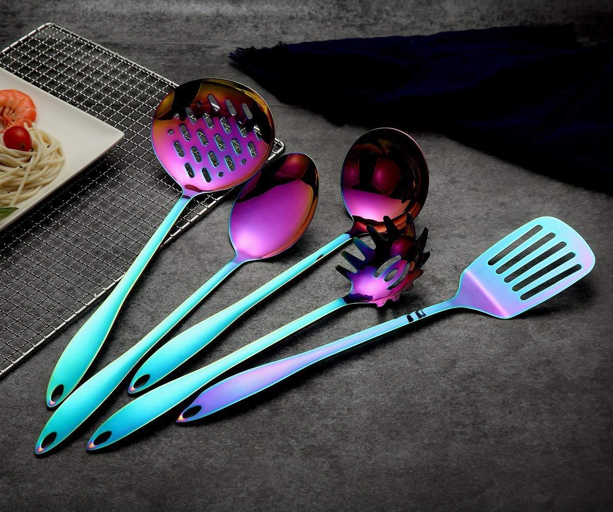 LooCook KT108 Rainbow Stainless steel kitchen utensils set