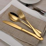 30 Pieces Gold Flatware Set, Service for 6 Person