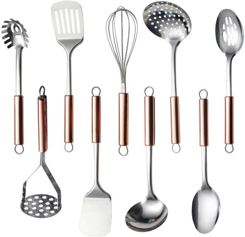 Berglander Kt19a Stainless Steel Kitchen Utensils Set With Rose