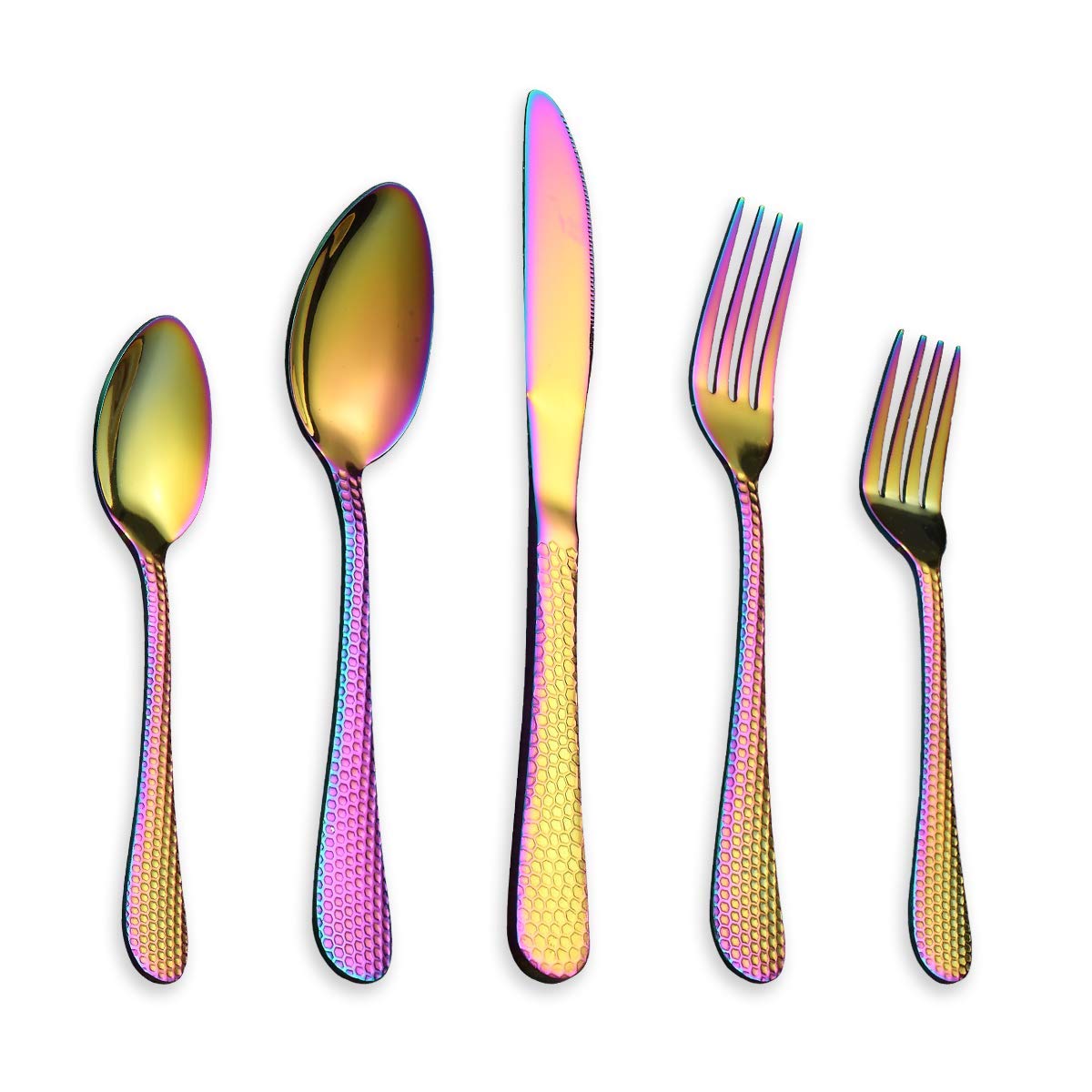colorful cutlery set