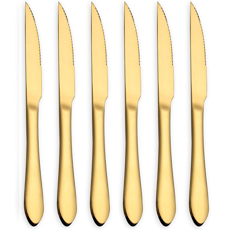 US 19.99 6Piece Gold Steak Knife Set