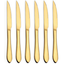 6-Piece Gold Steak Knife Set